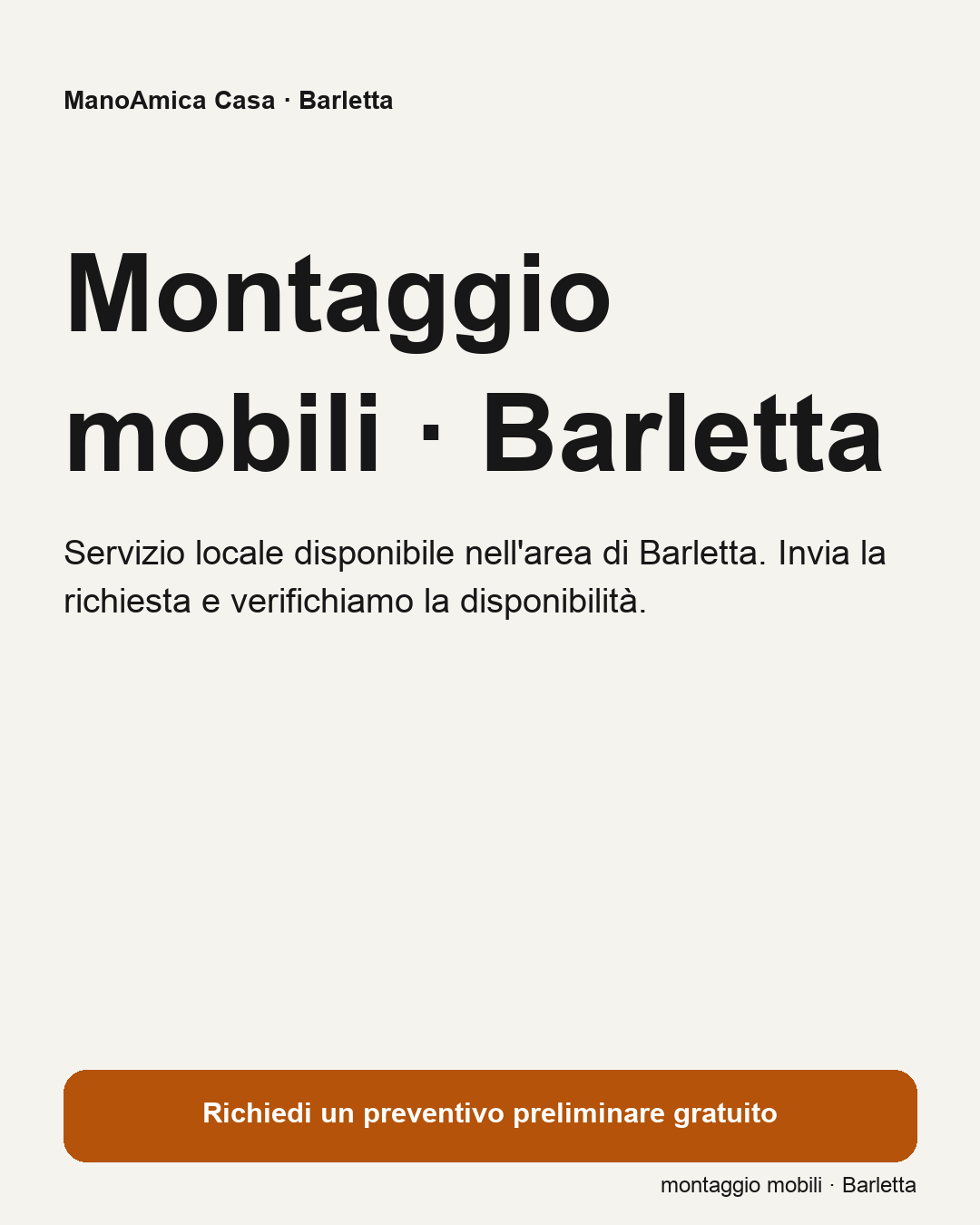 montaggio mobili a Barletta